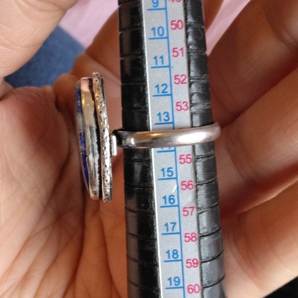 Sodalite Silver Plated Gemstone Ring - Picture 3 of 4